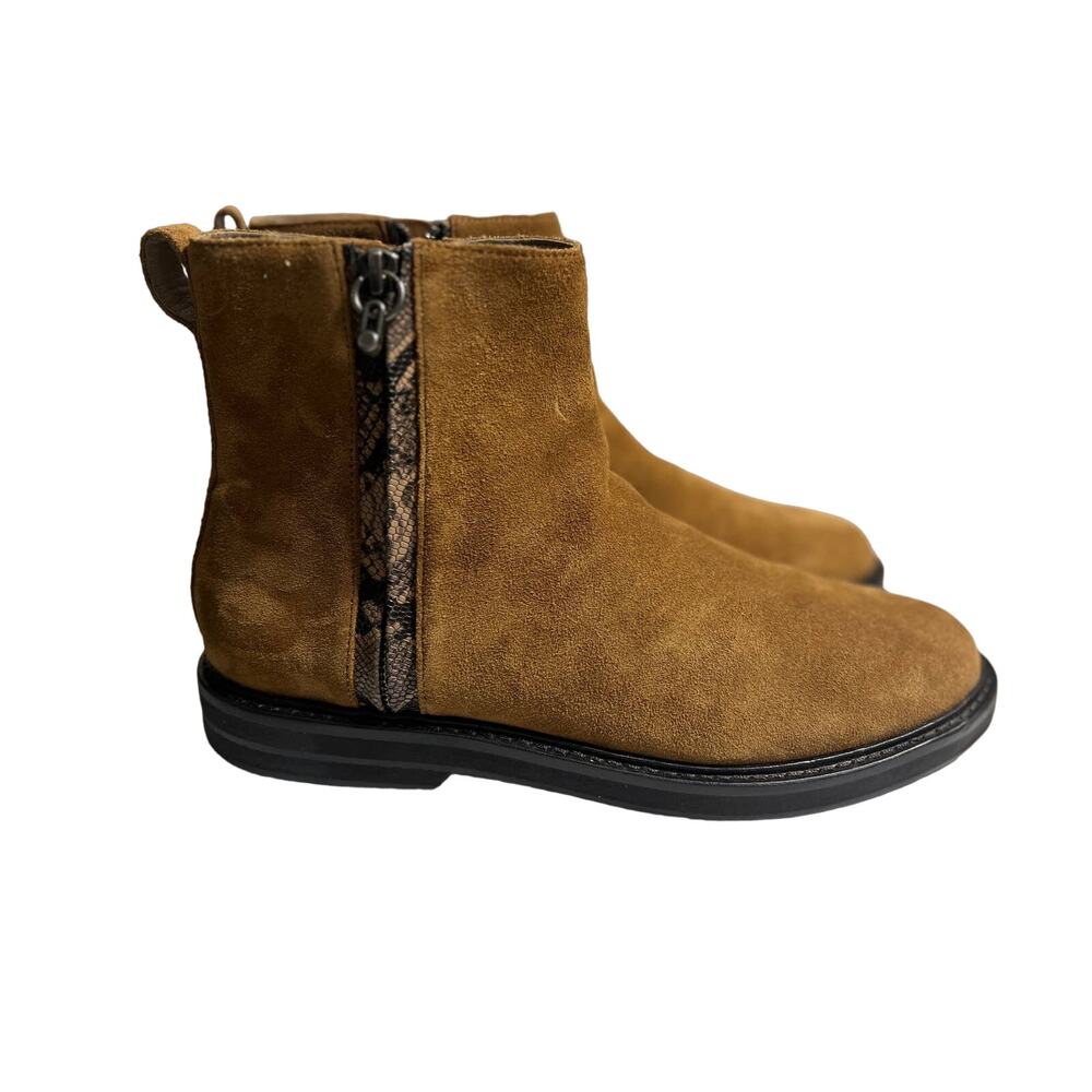 Donald  Pliner North WX Suede Bootie Snakeskin detail 10